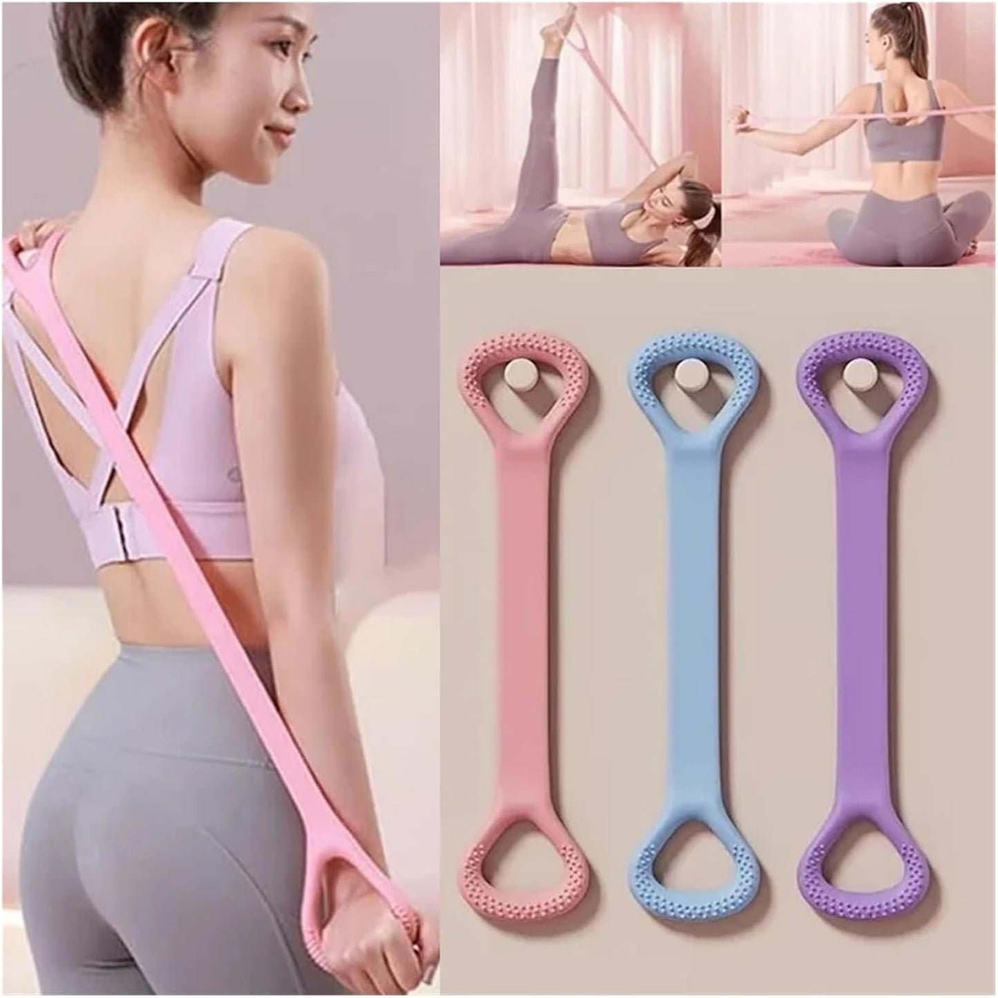Resistance Band, Elastic Stretch Fitness Band for Shoulder Back Yoga & Home Strength Training
