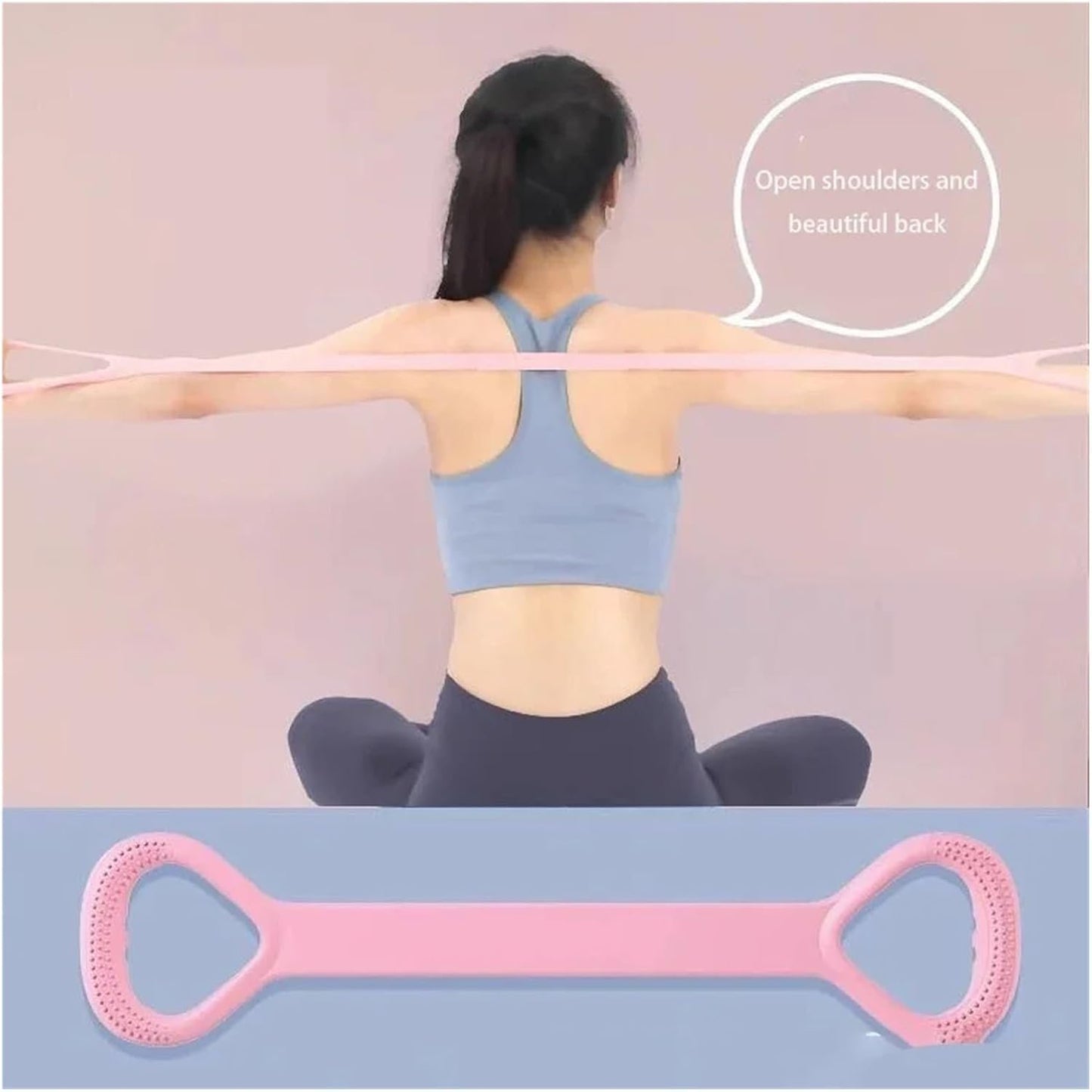 Resistance Band, Elastic Stretch Fitness Band for Shoulder Back Yoga & Home Strength Training
