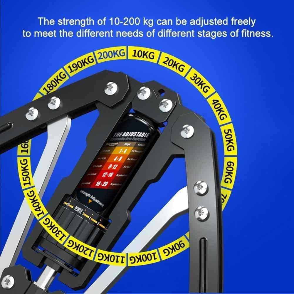 Adjustable Arm Exerciser, Anti-Slip Power Chest Expander with Count Function for Home Fitness