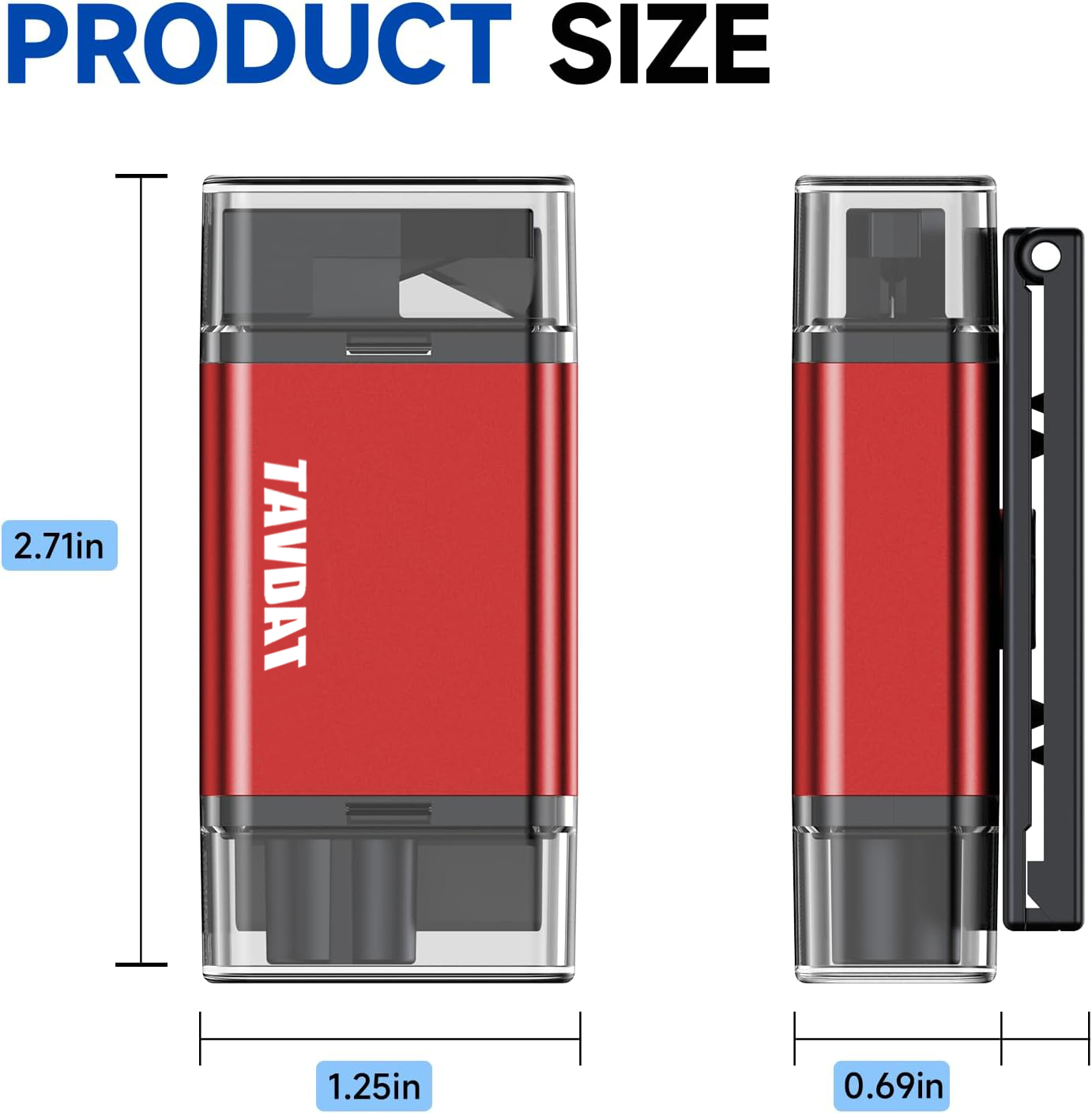 Tavdat™ 2-in-1 Car Safety Tool – Window Breaker & Seatbelt Cutter, Red 2‑Pack