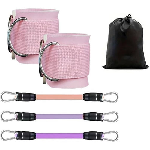 Ankle Resistance Bands with Cuffs, Portable Leg & Glute Workout Bands for Home Gym Fitness Training