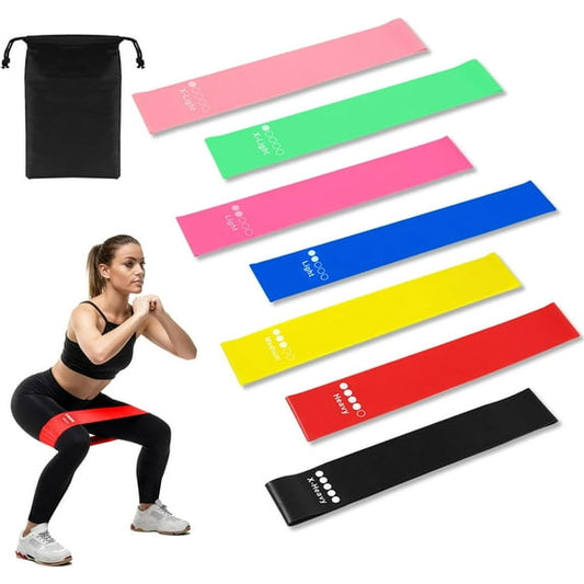 Color-Coded Mini Loop Resistance Bands Set, Portable Fitness Bands for Leg Glute Yoga Physical Therapy
