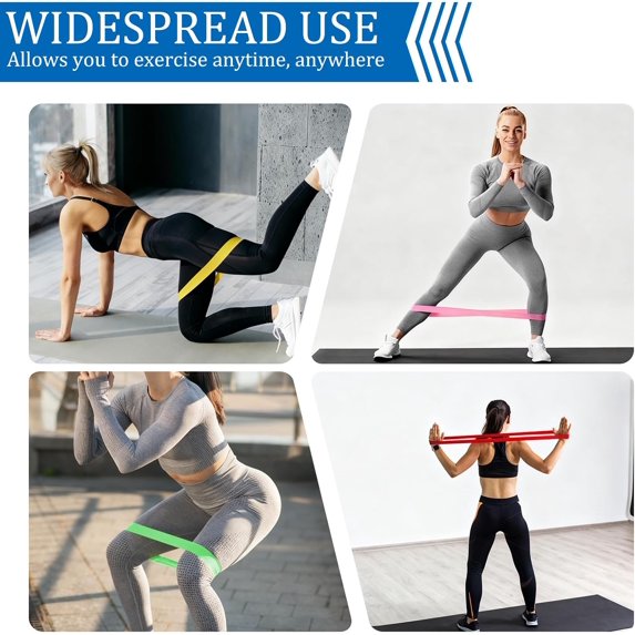 Color-Coded Mini Loop Resistance Bands Set, Portable Fitness Bands for Leg Glute Yoga Physical Therapy