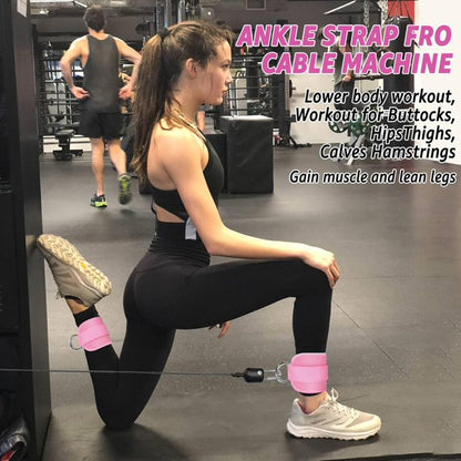 Ankle Resistance Bands with Cuffs, Portable Leg & Glute Workout Bands for Home Gym Fitness Training