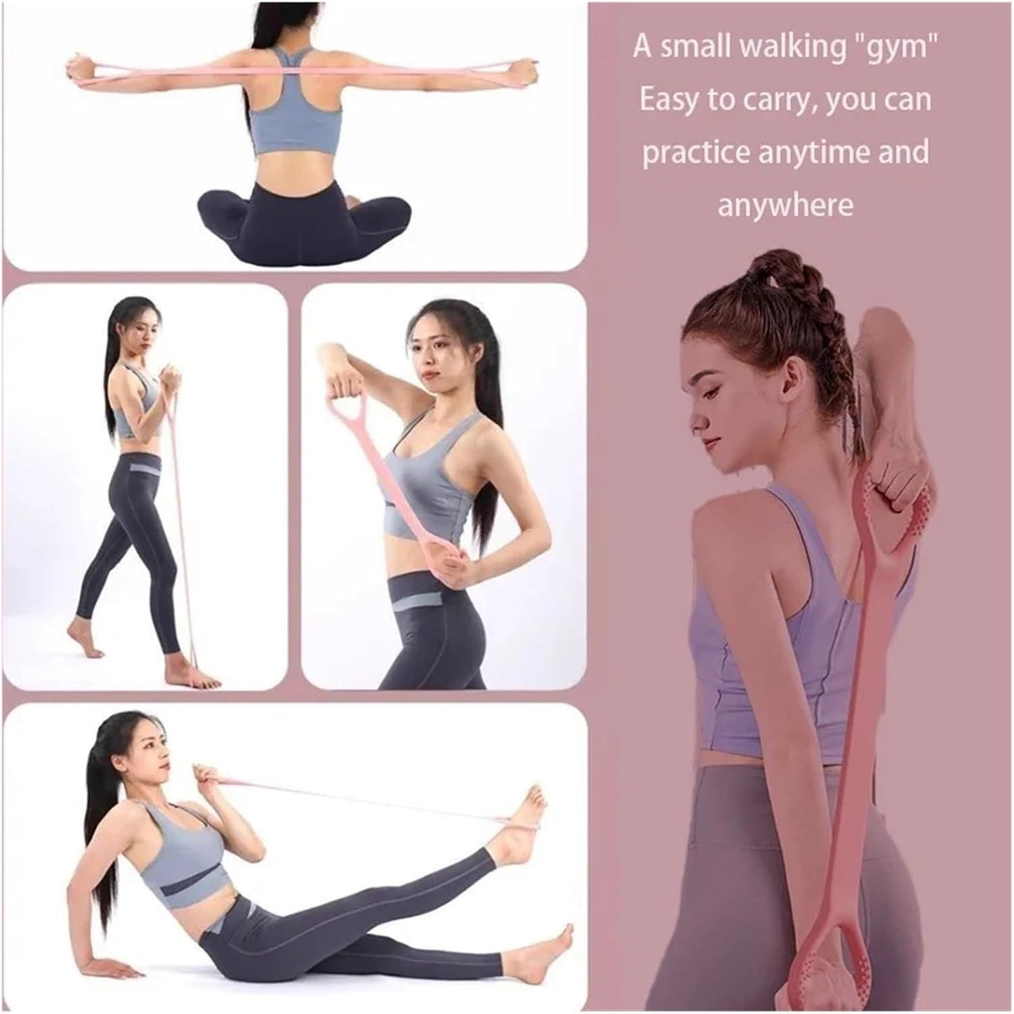 Resistance Band, Elastic Stretch Fitness Band for Shoulder Back Yoga & Home Strength Training
